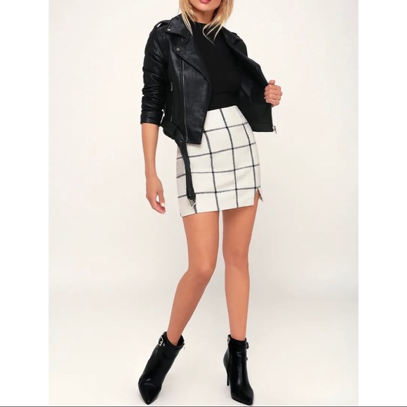 Lulus Dresses & Skirts - Spence White Plaid Mini Skirt